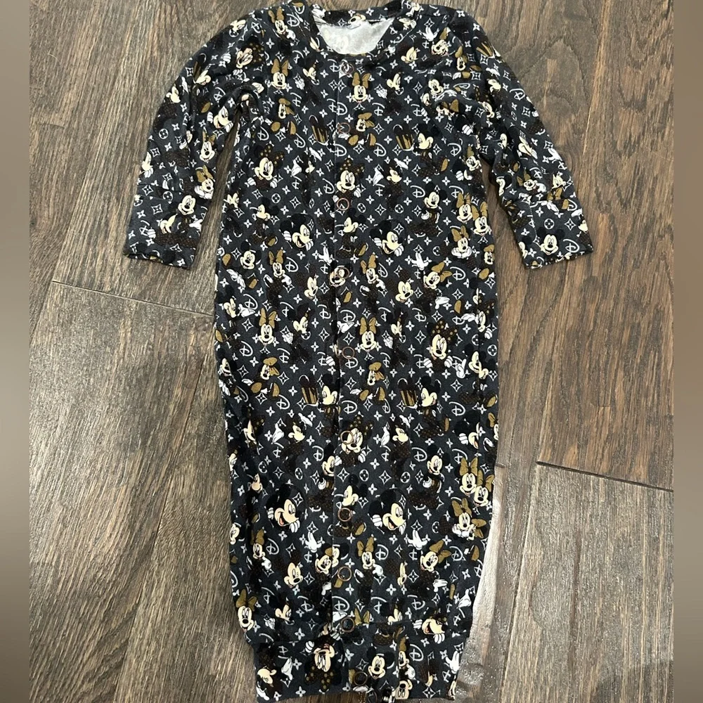 Disney Louis Vuitton print gown/onesie - Picture 1 of 3
